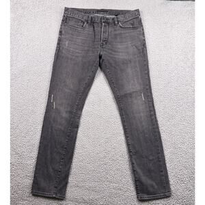 John Varvatos Jeans Mens 32x31 Black Wight Skinny Fit Distressed Stretch Tag 34
